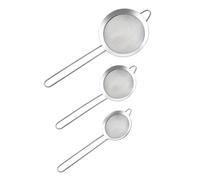 3pcs Acciaio Inox Rete Fine Cibo per Cottura Sifting Farina Setaccio Juicing