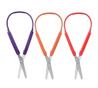 3pcs ad Anello Forbici Facile Grip Passanti Colorati Anello Adattate Esigenze Speciali Bambini Adolescenti Adulti Forbici auto aprenti manici impugnatura facile Right mancini dalla punta arrotondata