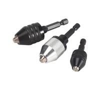 3PCS Adattatore Convertitore Per Mandrino Senza Chiave Hex Shank Da 14 Pollici