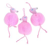 3pcs Adorable Flamingo Shaped Bath Bath Balls Doccia Maglia Poufs Sponges Bolla