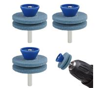 3PCS Affilacoltelli per Lama da Tosaerba in Corindone e Acciaio, Strumento Affilatore per Trapano, Affila Lame Tagliaerba, Compatibili con Trapani Elettrici, per Affilare Attrezzi da Giardino