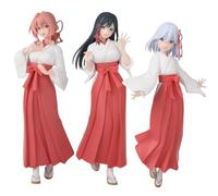 3PCS Amagami Asahi Figure Statue Anime Amagami Yuna Figurine Modello 16CM PVC Amagami's Yae Action Figure Red Shrine Maiden Outfit Posizione in piedi Scultura da collezione Desktop Decorazione Regalo