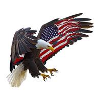 3pcs Aquila Calva Adesivi Auto Bandiera Americana Paraurti Incolla Grafica Decalcomanie in Vinile per Natale Vacanza Veicolo Auto Decorazione Auto Attraente Elaborazione