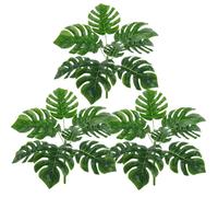 3PCS Artificiale 9 rami Foglie di monstera Simulazione Pianta Home Garden