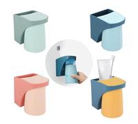 3PCS Aspirazione Magnetica Tazza per Spazzolino da Bagno, Supporto per Spazzolino da Denti in Plastica con 3 adesivi, per Caffè, Viaggi, Campeggio (3 colori) (4PCS Colori)