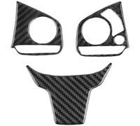 3Pcs Auto Fibra di Carbonio Volante Pulsante Panel Profilo Copertura Decorativa