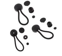 3pcs Ball Bungee Bungie Cord Heavy Duty Canopy Tarp Tie Downs Kit Nero