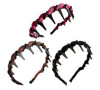 3pcs banda for capelli vintage fascia for capelli decorativi for le donne (strass) (B)