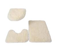 3Pcs Bathroom Rug Set Bath Plush Rug Contour Mat Toilet Lid Cover Machine Washable Super Soft Microfiber Non Slip Door Carpet per Vasca da Bathroom o Come WC(Color1)