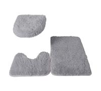 3Pcs Bathroom Rug Set Bath Plush Rug Contour Mat Toilet Lid Cover Machine Washable Super Soft Microfiber Non Slip Door Carpet per Vasca da Bathroom o Come WC(Color3)