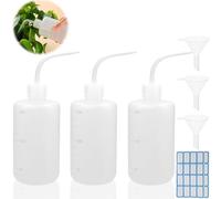3PCS Bottiglia Plastica 250ml Flaconi Botticini Squeeze Bottle Spargishampoo Annaffiatoi per la Pulizia Delle Bottiglie Trasparenti Per il Giardinaggio L'Irrigazione Delle Piante il Laboratorio