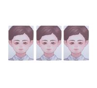 3pcs Boy Face Paint Practice Board Addensato Riutilizzabile Formato A4 Lavabile Face Painting Esercizio Modello per Palcoscenico Casa