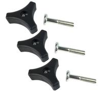 3pcs bulloni della Maniglia del rasaerba, bulloni a Tripla Angolo manopola da Dado Ala e bulloni di Ricambio per Accessori per Attrezzature di Alimentazione
