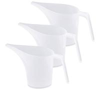 3pcs Caraffa Graduata Plastica, 1000 ml Graduato Misurino, Trasparente Scala Brocca Beccuccio Lungo con Manico Antiscivolo, Bocca Lunga Brocca Graduata per Cottura al Fornoproduzione Candele Sapone