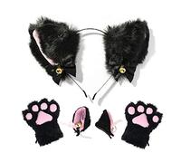 3pcs Cartoon Orecchie Forma Forcine con Decorazione Cosplay Guanti per la Testa Accessori per le Donne Ragazze Kid Party Headb