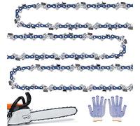 3PCS Catena Di Ricambio 3/8" 1,1 mm 52 maglie guida 35 cm Catena per Motosega, Catene per Motosega Catena universale per lavorazione del legno, rifinitura, giardino, Saw Chain