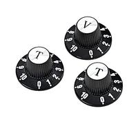 3Pcs Chitarra Potenziometro Manopole di Controllo Tono Volume Elettrico Per Bass Sound Tuning Potenziometro Manopola Velocità Top Hat Volume Tono Sostituzioni