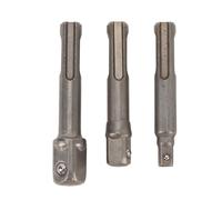 3Pcs Chrome Vanadium Steel Drill Bits, SDS PLUS Socket Adapter Converter 1/4" 3/8" 1/2", Power Drill Bit Adapter
