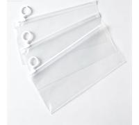 3pcs Clear Pencil Case, Waterproof Transparent Pen Pouch For School Exam | Instant Visibility With Pull-Tab, Spill-Proof PPE Material, Lightweight Organizer For Markers Crayons Erasers Rulers