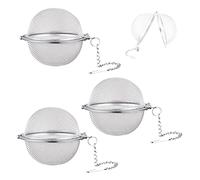 3pcs colino da tè a sfera ripida, colino da tè in acciaio inossidabile, non tossico e antiruggine, robusto e durevole