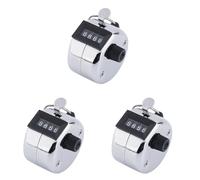 3pcs Contatore a mano manuale Contatore di clic a 4 cifre a 4 cifre contatore