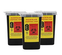 3pcs contenitore per oggetti taglienti lama di rasoio custodia usa e getta plastica tatuaggio rifiuti ago protezione ambientale cestino per il riciclaggio