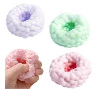 3PCS Crunchy Squishy Stress Ball,Slow Rebound Sensory Squeeze Balls,Soft Sand Filled Ice Skin Fidget Toy,Moldable Stress Ball with Beads,for Office Home Decrease Anxiety