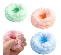3PCS Crunchy Squishy Stress Ball,Slow Rebound Sensory Squeeze Balls,Soft Sand Filled Ice Skin Fidget Toy,Moldable Stress Ball with Beads,for Office Home Decrease Anxiety