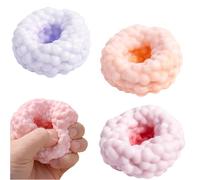3PCS Crunchy Squishy Stress Ball,Slow Rebound Sensory Squeeze Balls,Soft Sand Filled Ice Skin Fidget Toy,Moldable Stress Ball with Beads,for Office Home Decrease Anxiety