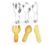 3pcs Cucchiaio della Forcella Forma Posate Cookie Cutters Biscotto della Pasticceria del Fondente della Muffa Decorazione della Torta del mestiere dello Zucchero Strumenti