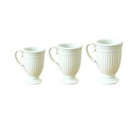 3Pcs Delicato Francese Reale Miniatura Tazza di Caffè Modello Figura Set Dipinto A Mano Design per 1/12 Casa di Bambola Collezione Dipinta a Mano Tazza