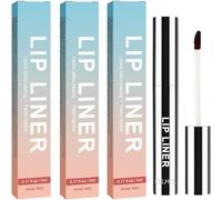 3Pcs Detachable Lip Liner, Long Lasting Lip Stain, Peel lip liner, Peel Off Lip Stain, Longwear and Pigmented Lip Pencil, Waterproof Lip Gloss (Wine Red)