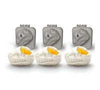 3PCS Dinosaur Skull Hard-Boiled Egg Mold,forma uovo stampo per uova sode,Uovo Sodo Modellatore per Uova Bento Decorating Mold