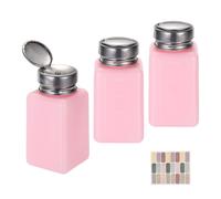 3Pcs Dispensatore Alcool 200ml/6.7oz per Acetone Detergente, Rosa