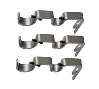 3Pcs Drapery Double Curtain Rod Supporto Per Staffa A Muro Heavy Duty