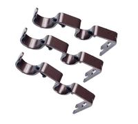 3Pcs Drapery Double Curtain Rod Supporto Per Staffa A Muro Heavy Duty