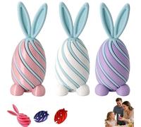 3PCS Easter Spiral Decompression Rabbit Egg,3d Printed Decompression Spiral Cone Toy,twisty Fidget Egg,Easter 3D Printing Mystery Bunny Egg Fidget Toy,for Adults & Kids Party (3pcs-A)