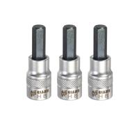 3Pcs Esagonale H8 3/8" Drive 1.97" per CR-V Socket in Acciaio S2