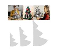 3pcs Fabric Tree Sewing Template, Quilting Set Pattern Template for 3 Size, Diy Cut On Fold Template