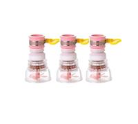 3pcs Faucet extender household faucet nozzle water purifier sink filter water-saving bathroom accessories kitchen Per Cucina(Pink)