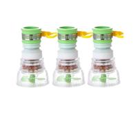 3pcs Faucet extender household faucet nozzle water purifier sink filter water-saving bathroom accessories kitchen Per Cucina(Green)