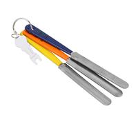 3pcs File da Dado Tagliente Conico Manico Comodo Strumento di Chitarra a Doppia Faccia Che Scanalatura Elettrica in Acciaio Inossidabile Arancione Giallo Blu Giallo Arancione