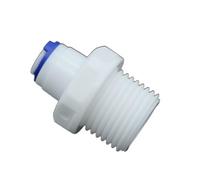 3Pcs Filettatura maschio da 1/2 pollice a 6mm Blocco antiscivolo Connettori rapidi Gomito dritto Irrigazione Butt Connettori for tubi pneumatici Raccordi(Straght)