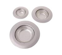 3Pcs Filtro per lavello da cucina Filtro di scarico in acciaio inossidabile Tappo per bagno Tappo per capelli in acciaio inossidabile Strumento di rifiuto Schermo di raccolta dei capelli Filtri per