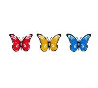 3PCS Garden Metal Butterfly Wall Art pendenti con materiale in ferro e rivestimento resistente alle intemperie