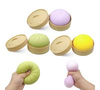 3PCS Gigante Mystery Dumpling Squishy, Squishy Squeeze Giocattoli, palla antistress Jumbo con scatola, Antistress Squishy, Morbidi per Alleviare lo Stress, Adatto per Adulti e Bambini