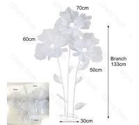 3pcs Gigante Sposa Fiori Matrimonio Grande Gauze Artificiale Con IN Piedi Base
