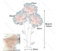 3pcs Gigante Sposa Fiori Matrimonio Grande Gauze Artificiale Con IN Piedi Base