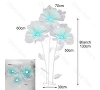 3pcs Gigante Sposa Fiori Matrimonio Grande Gauze Artificiale Con IN Piedi Base