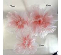 3pcs Gigante Sposa Fiori Matrimonio Grande Gauze Artificiale Con IN Piedi Base